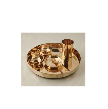 Antique Brass dinner set top selling product dinner table decorate brass dinner set for customized size