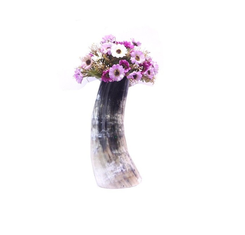 High quality horn flower vase outdoor bedroom decor wall mounted cow & Ox horn flower vase at cheap price