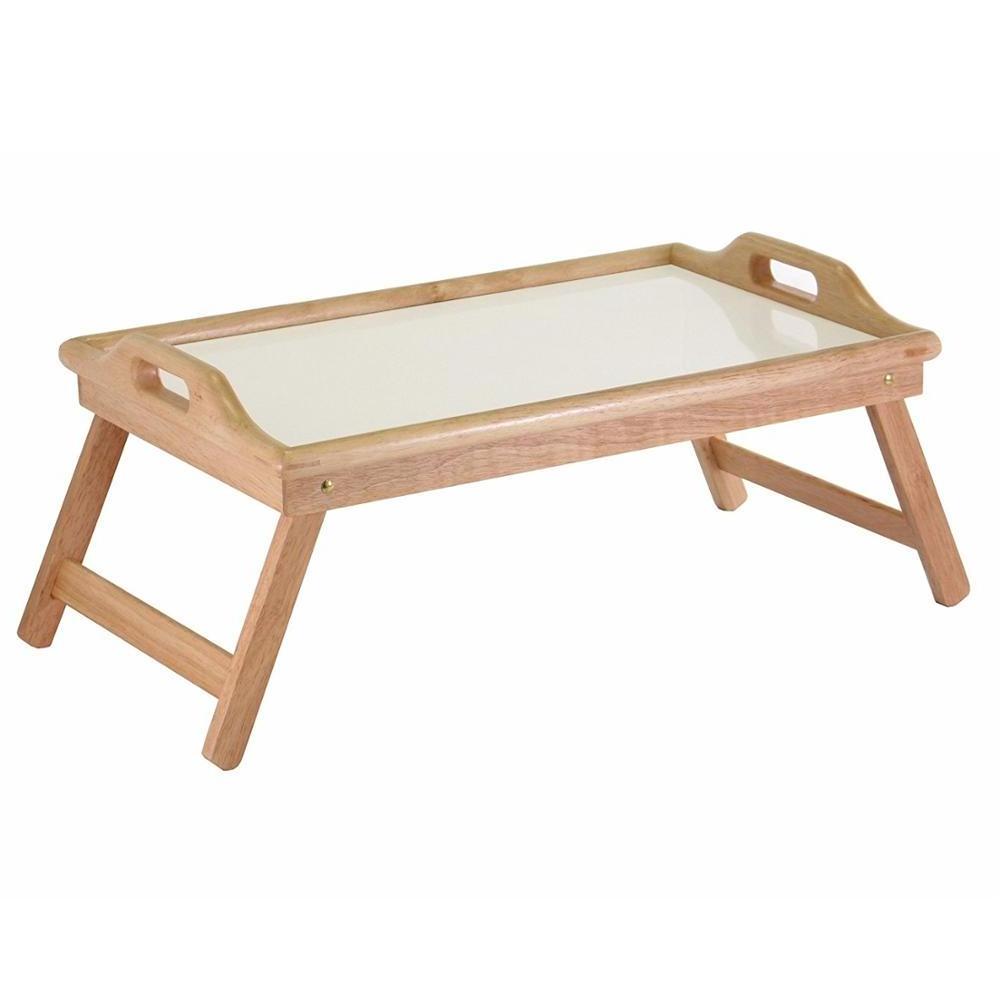 Wood bed tray style bet tray breakfast wooden  table and best pieces and natural polished best wood use for handmade