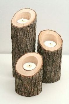 Wooden Tea light Holder For Home Decor acacia wood round candle holder rustic with tree bark candle holder