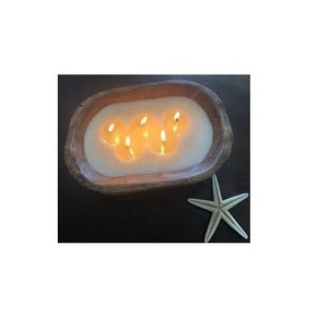 Latest piece wood candle dough bowl decorate wooden candle Dough Bowls festival Top Centerpiece Display Wood Bowls for candle