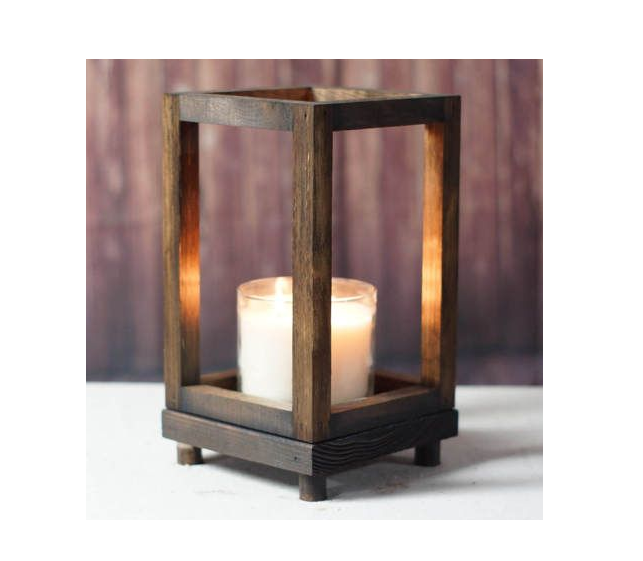 Popular Wooden Craft lantern candle holder latest design camping and lobby decorate item wood lantern candle holder