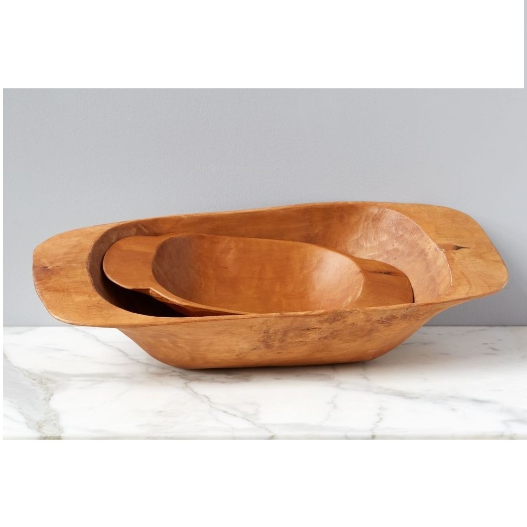 Unique Wooden Dough Serving Bowl hot seller Dough Bowl Wholesale Wooden Dough Bowl For Home Hotel & low price and handicraft