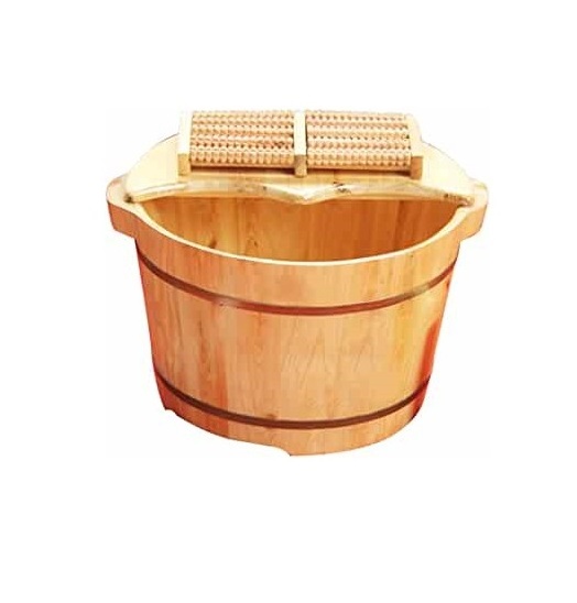 Hot Sale Wooden Pedicure Foot bucket for hand and feet cake and Soaking Bath Bucket For Spa Massager wood bucket