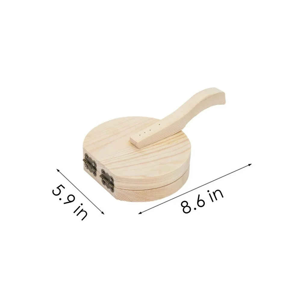 Eco Friendly Wood Pizza Dumpling Dough Pastry Hardwood Tortilla Press Customized size and square shaped