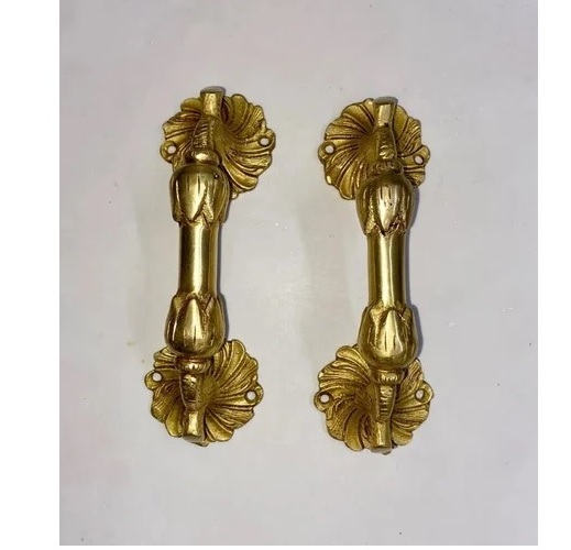 Hot sale brass door handle key shape and cabinet door brass kitchen furniture handle pull customized size