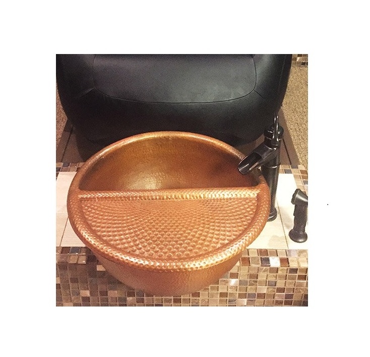 Best design copper foot spa bowl for Spa Pedicure Bowl In Wholesale Price copper Pedicure Bowl Foot Spa Tub