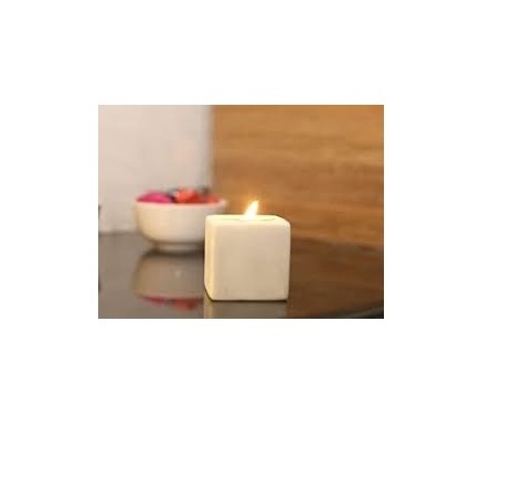 Modern marble candle tealight stand square shape gray marble color candle tealight stand set at cheap price