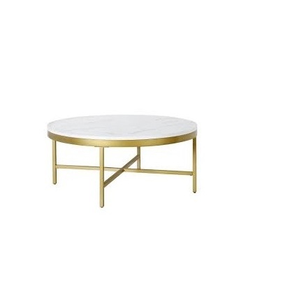 Antique brass marble table for luxury dining round marble top nesting coffee table set home hotel marble brass table