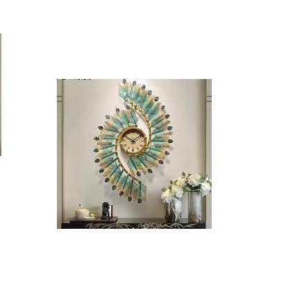 High quality brass wall clock Decor Art Metal Flower Decoration Hanging luxury handicraft and best design brass metal wall clock