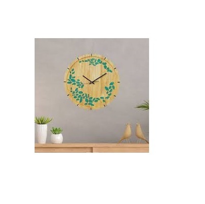 High quality epoxy resin wall clock restaurant and custom logo Home Decor resin wood wall clock for cheap price