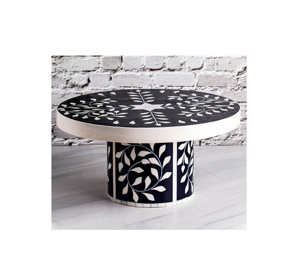 Top quality bone inlay cake stand Pastry Serving Stand Bone inlay Birthday Cake Server Stand wholesale supplier