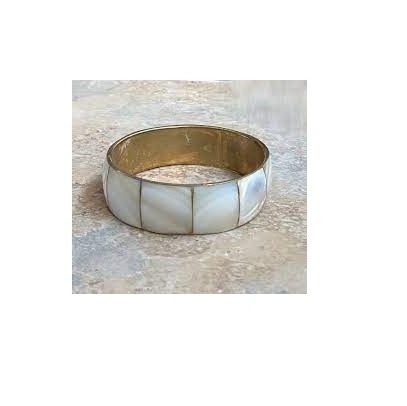 Mother of Pearl Bracelet for Jewelry Rectangle 100% Natural Shell mother of pearl bangle Stretch Bracelets