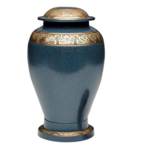 Reasonable price brass cremation urn round shape golden finished memorial urn antique metal adult urns for funeral supplies