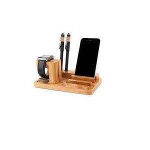 Best quality wooden pen holder for Desk Organizer Clock Pencil Holder Office Digital Clock Pen Holder for low price