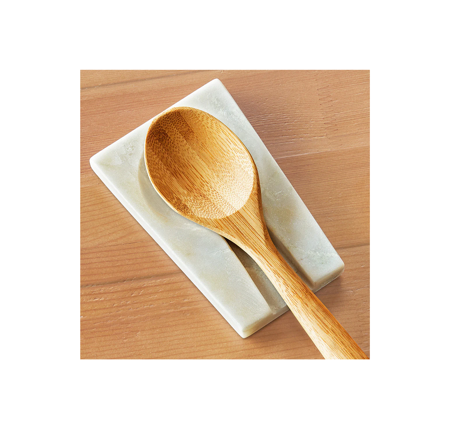 Wholesale manufacture marble cooking spoon rest good quality marble spoon holder White stone kitchen accessories