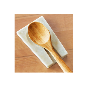 Wholesale manufacture marble cooking spoon rest good quality marble spoon holder White stone kitchen accessories