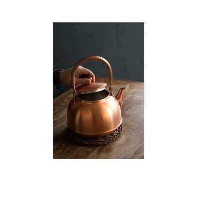 High Quality Copper Tea Pot Stainless Steel Copper Pour Over Drip Kettle With Lid Coffee Pot for Customized Sale