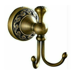 Home Decorative Polished Gold Brass Wall Hanging Hand Towel Holder Cloth Hook and brass Robe Hook Color