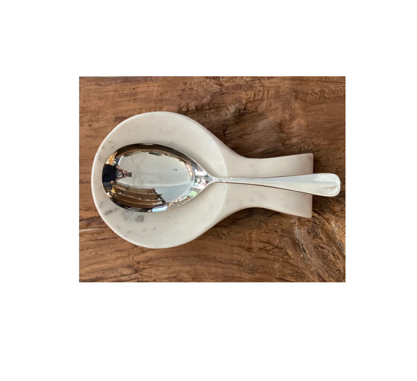 Wholesale manufacture marble cooking spoon rest good quality marble spoon holder White stone kitchen accessories