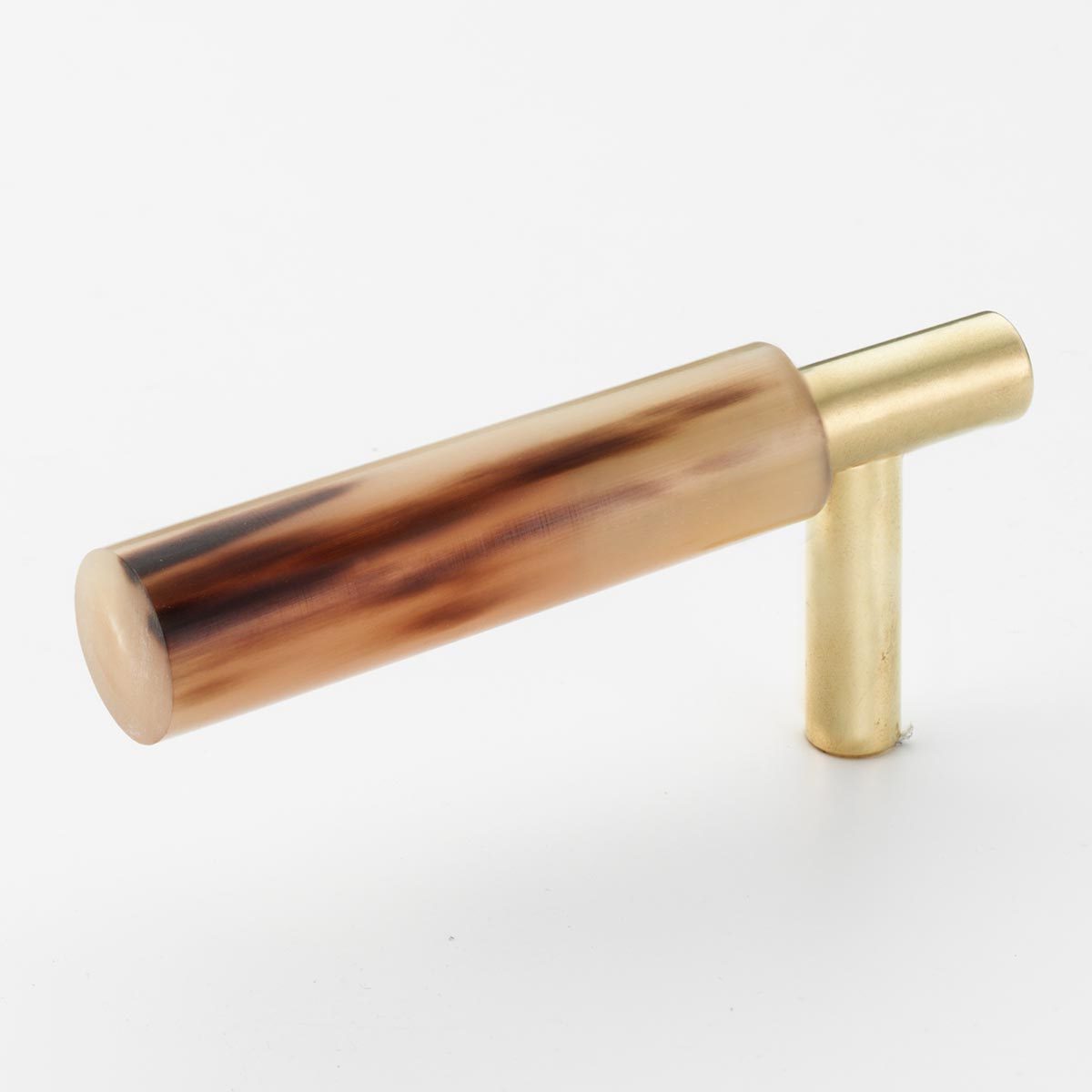 Modern horn knobs & handle 100% Natural black horn handle drawer pull gold brass furniture handle horn knobs