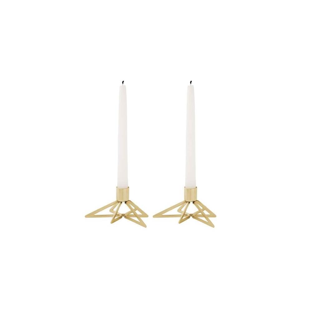 Brass candlestick holder home decoration gold brushed metal candle holder Indore decorative brass candle stand