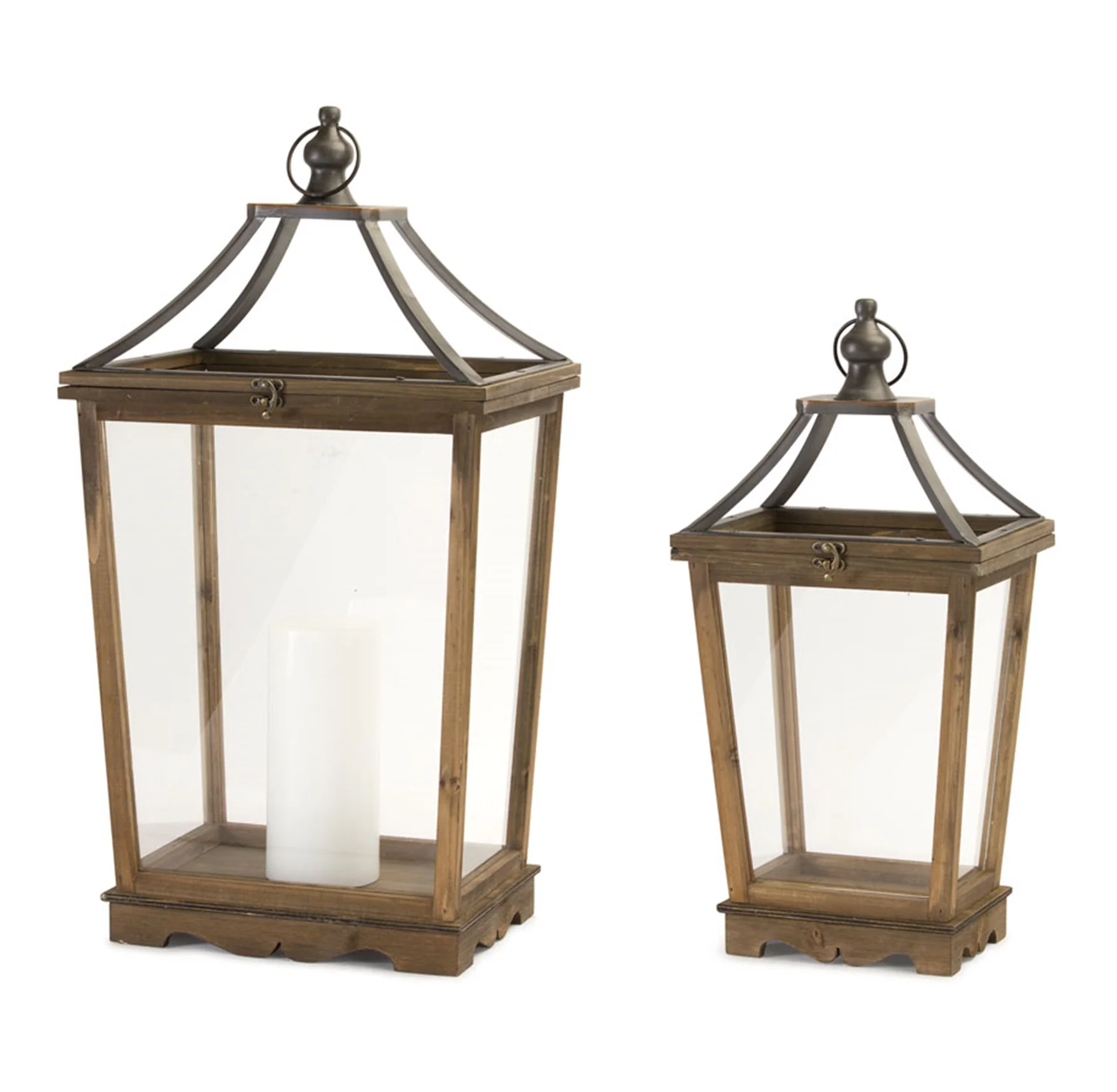 Modern design wood Lantern & Candle jar Handicraft Best selling product Wood Candle holder decor festival