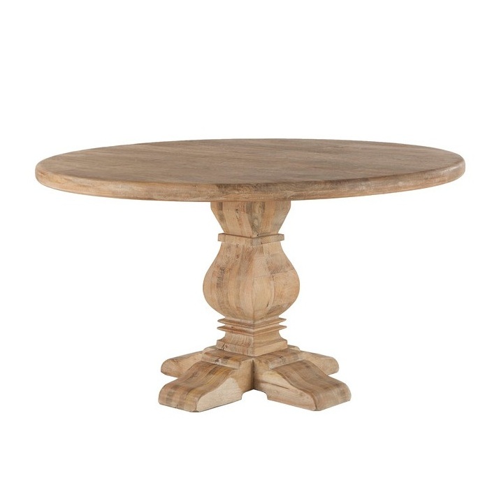 New Style Wood Round Dining Table for home and restaurant best polished wooden round table customized sale