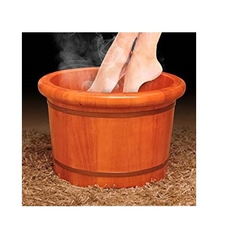 Hot Sale Wooden Pedicure Foot bucket for hand and feet cake and Soaking Bath Bucket For Spa Massager wood bucket