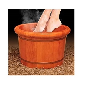 Hot Sale Wooden Pedicure Foot bucket for hand and feet cake and Soaking Bath Bucket For Spa Massager wood bucket