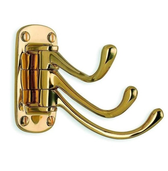 Home Decorative Polished Gold Brass Wall Hanging Hand Towel Holder Cloth Hook and brass Robe Hook Color