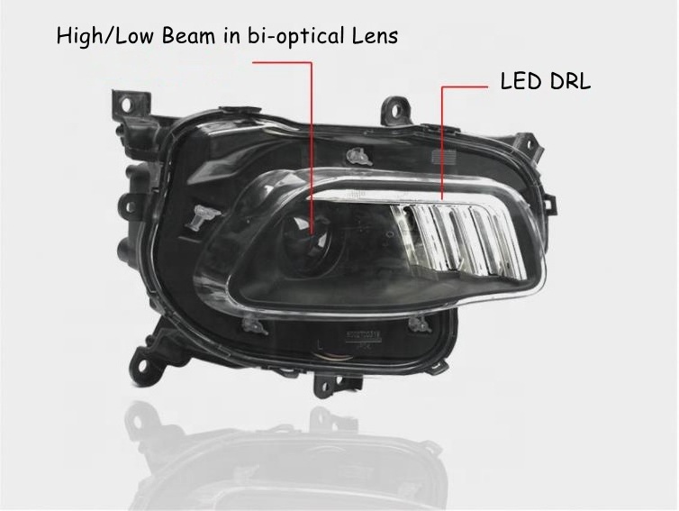 Upgrade Modified for Jeep Cherokee 2011-2015 headlight assembly modification LED daytime running lamp lens xenon head light