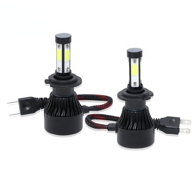 High Quality Hot sell h4 led lights 4 sides LED headlight X7 6000K 8000LM Led Headlight bulb H4 H7 H11