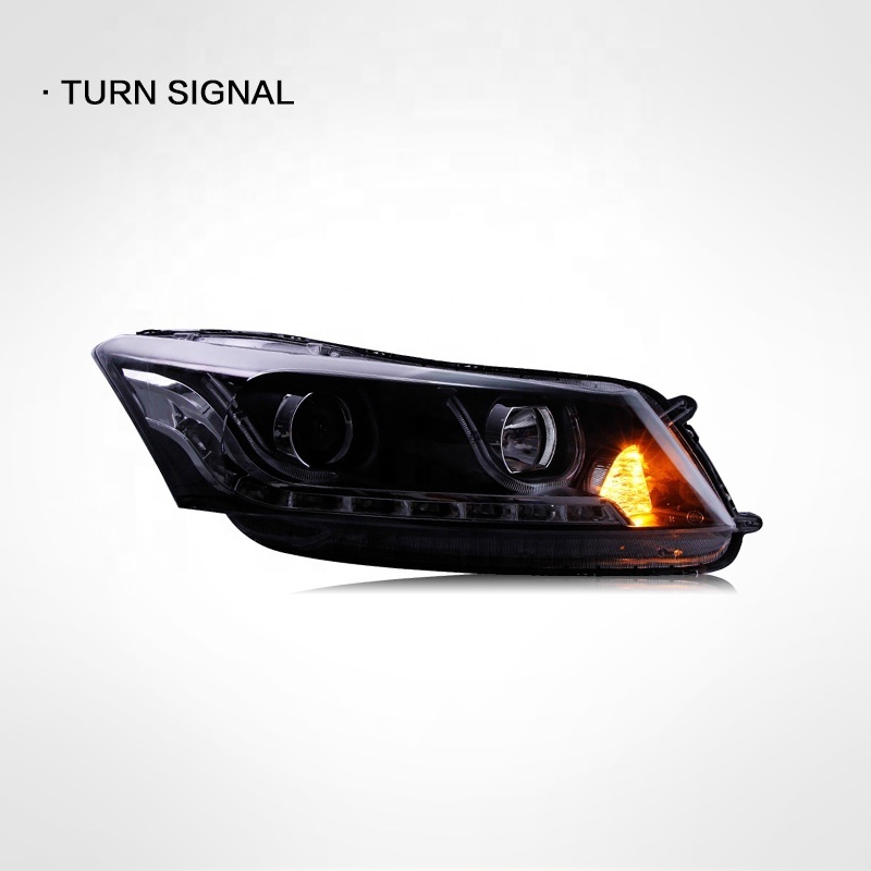 Suitable For Honda Accord 8th Generation Headlight Assembly Modified Bifocal Lens Xenon Lamp LED Daytime Running Light Angel Eye