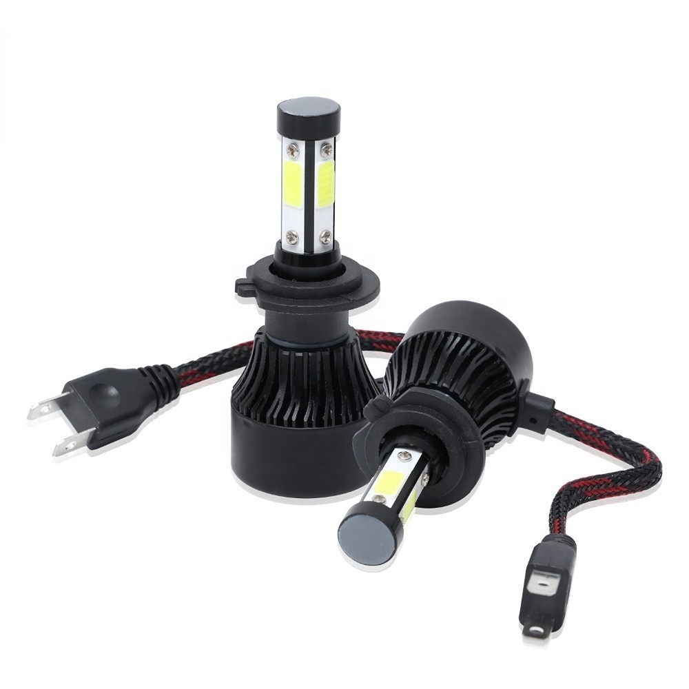 High Quality Hot sell h4 led lights 4 sides LED headlight X7 6000K 8000LM Led Headlight bulb H4 H7 H11