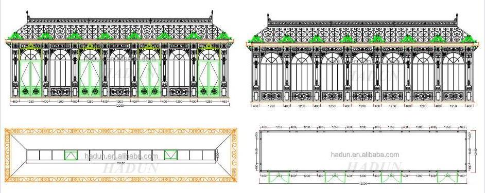 Pavilion Gazebo for Wedding Decoration Wrought Iron  gazebo Modern Popular Customized Outdoor Garden Large White gazebo