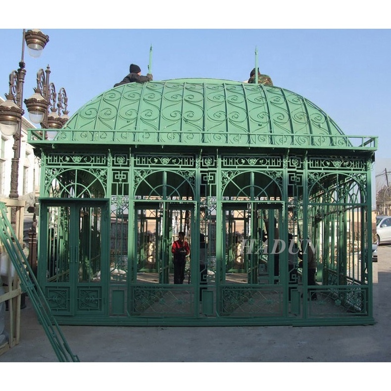 Pavilion Gazebo for Wedding Decoration Wrought Iron  gazebo Modern Popular Customized Outdoor Garden Large White gazebo