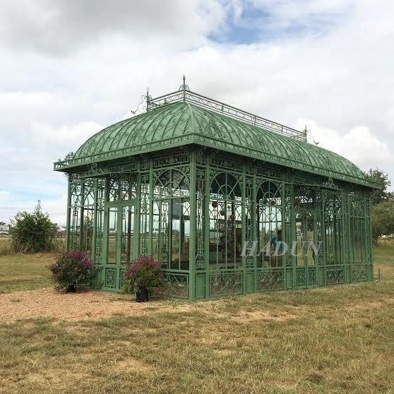 Large Garden Decorative Custom Wrought Green Iron Outdoor Gazebo