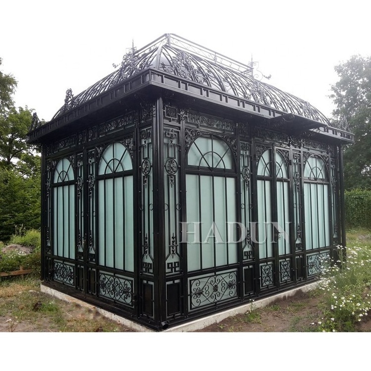 Forged iron gazebo roof green cast iron gazebo with glass