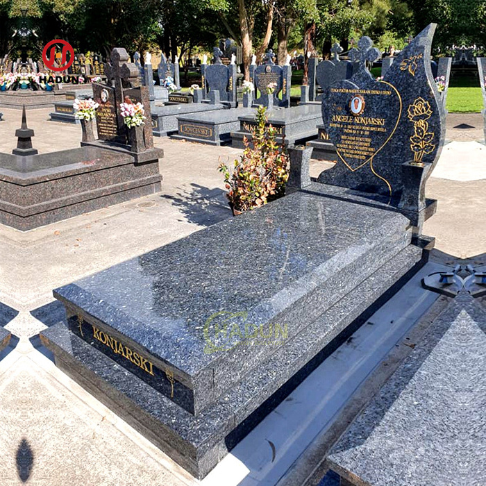 China grey granite tombstone marble angel headstone memorial tombstone black tombstones and monuments