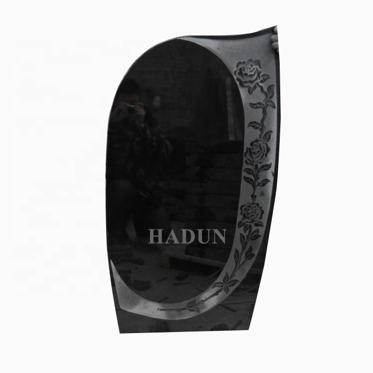 Hot sale black marble japanese tombstone monuments baby halloween tombstone prices black custom muslim tombstone headstone