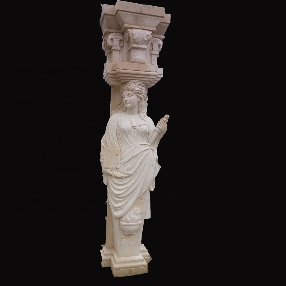 European Marble Statue stone pillar Column for building