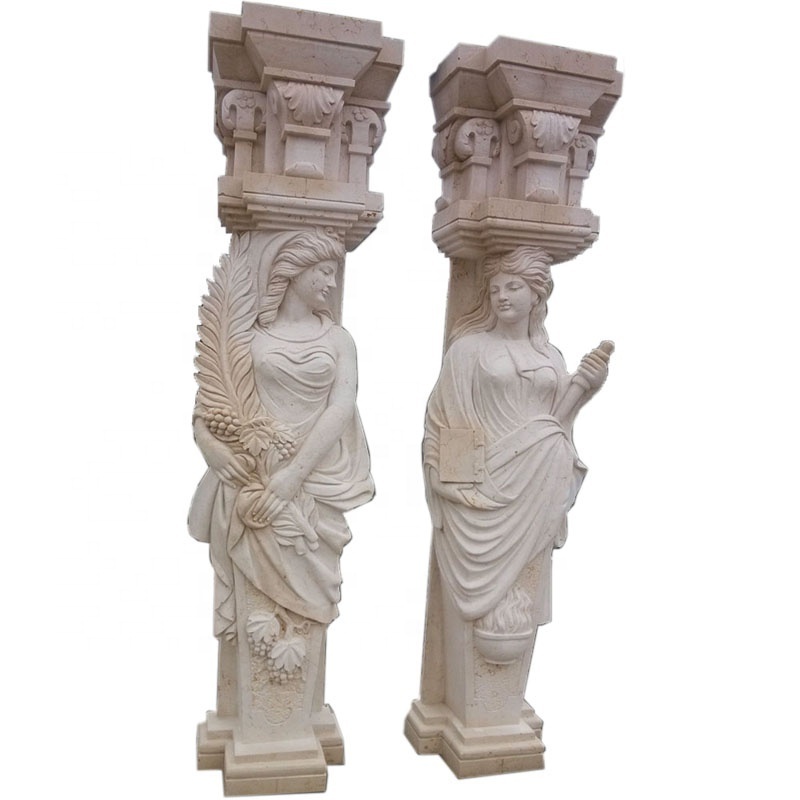 European Marble Statue stone pillar Column for building