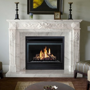 Natural Stone Modern Fireplace Marble Fireplace Mantels Surround Decorative Freestanding fireplace Polished