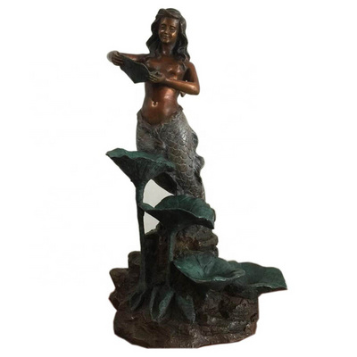 Home decoration	life size bronze mermaid fountain statue