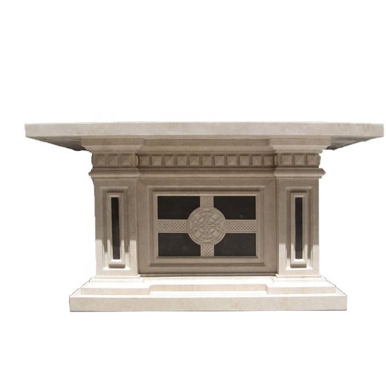 Hand Carved Religious Marble Church Altar