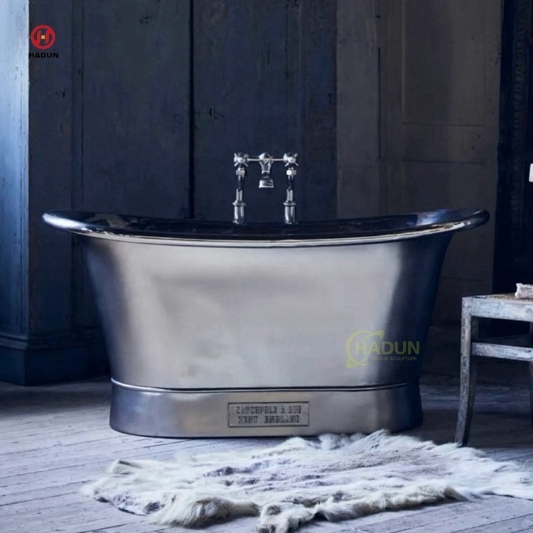 Hotel luxury handmade freestanding brass copper bathtub for sale