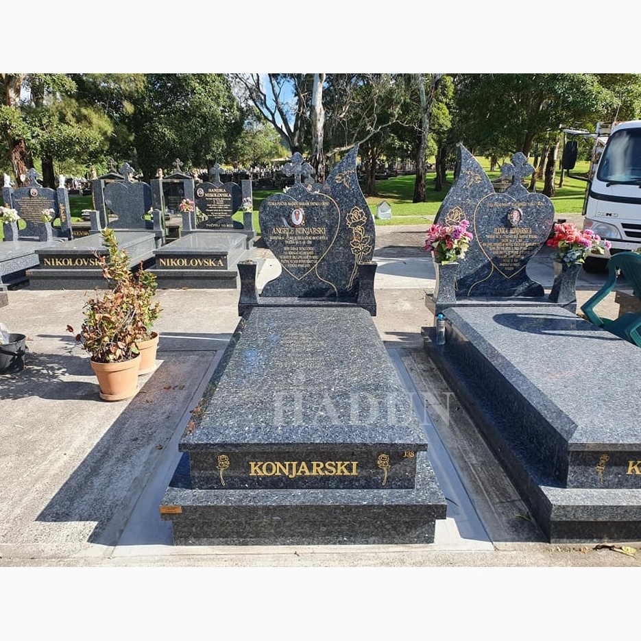 Wholesale Cheap China Black Granite Funeral Monument Gravestone