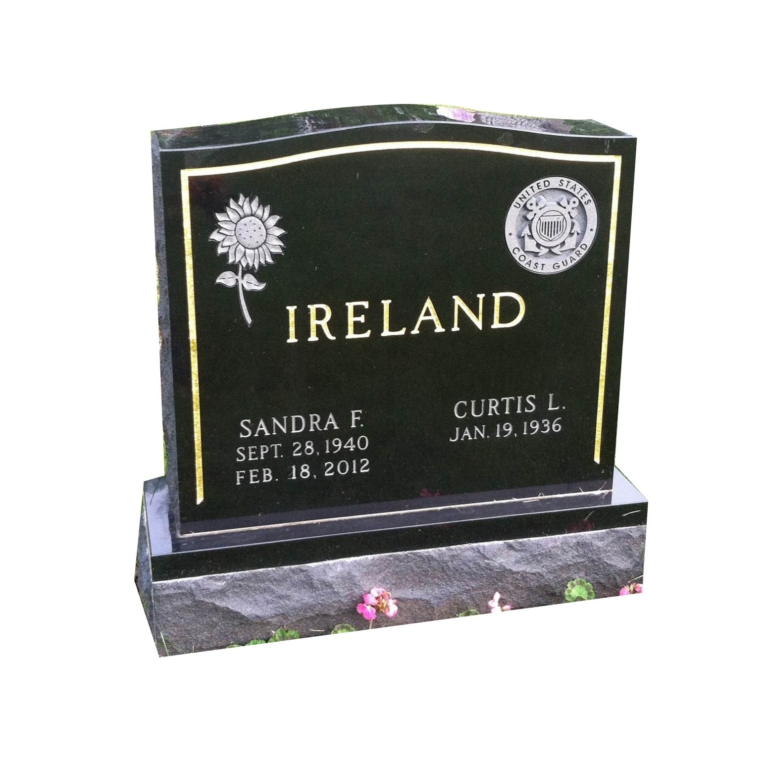 Cheap grey Granite Monument Guitar Headstones Monuments Tombstone Design