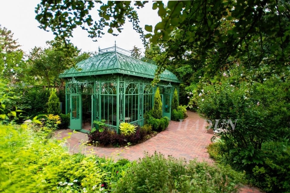 Outdoor garden used decorative large gazebo frame wrought iron greenhouse for flowers